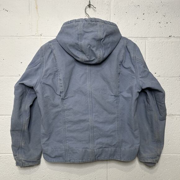 Vintage Carhartt Sherpa Hooded Detroit Jacket “Country Blue” - Picture 2 of 13